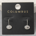 Oval Bezel Earrings- Silver