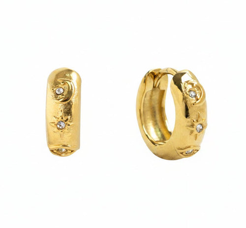 Celestial Hoop Earrings