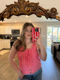 Dreamy Lace Tank- Pink