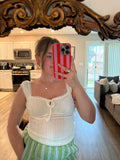 Sweet Tie Top- White