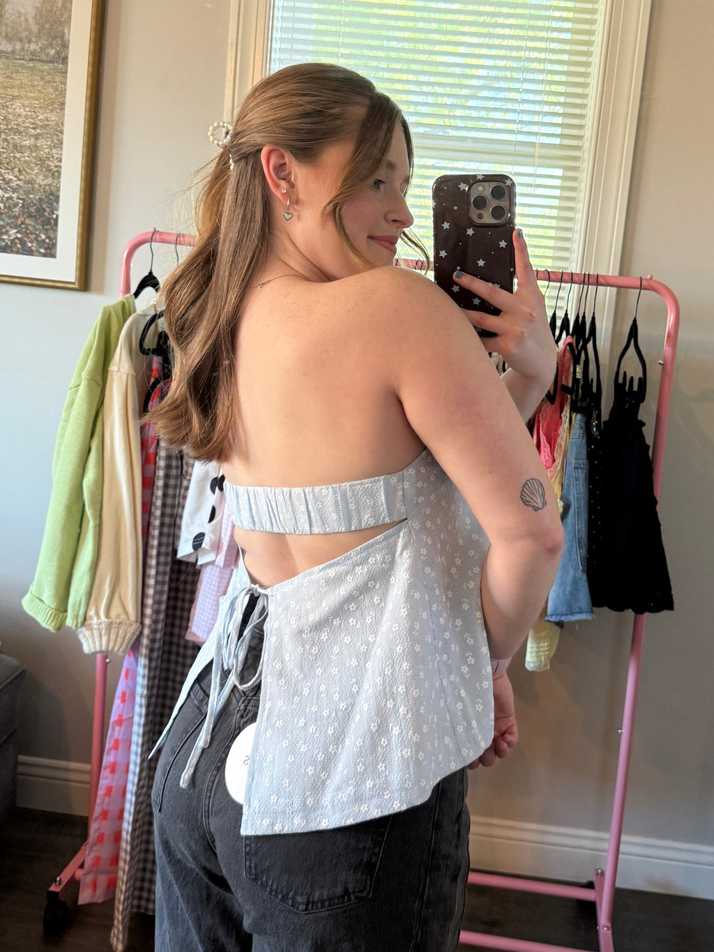 Daisy Blue Tie Top